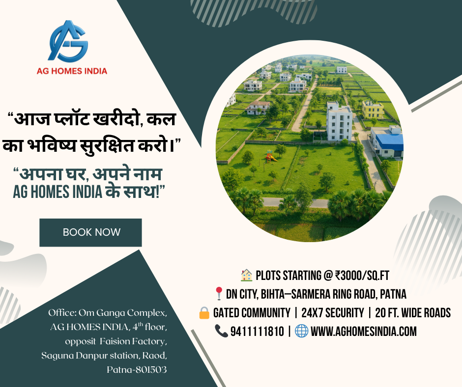 Buy a plot today, secure your future tomorrow — Build your dream home with AG Homes India